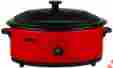 481612 Nesco 6 Quart Roaster Oven Red Slow Cooker Turkey Lid Bake Steam Heat Cookware Food 733281506182