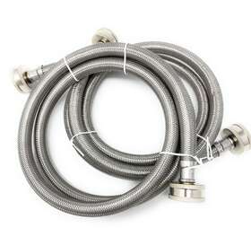 Appliance Pros Ap-2pkrhoses-stl-6ft Premium Burst Proof Washer Inlet Hoses - Stainless Steel Pack Of 2 6ft