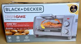 To1787ss-rf Black Decker Crisp N Bake 4-slice Toaster Oven Air Fryer Used Tested Works