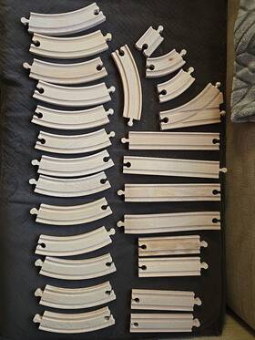 33341 Brio Wooden Railway Lot Of 26 Tracks