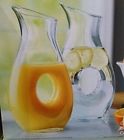 C987660 Hsg Pierced Glass Handblown Carafe Pitcher Liter Set 5907742125259
