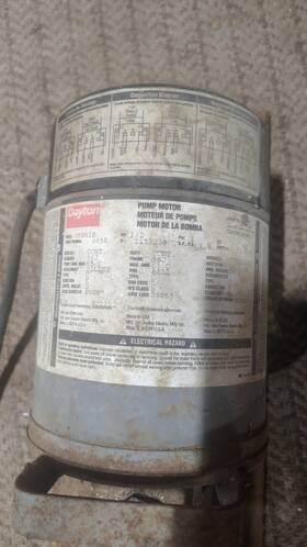 9k861b Dayton Water Pump 1/2 Hp With Booster