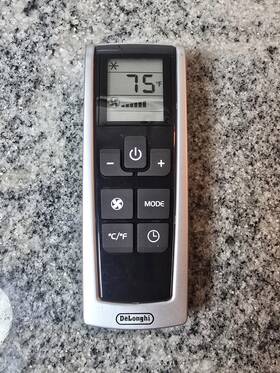 5515110431 Delonghi Uykq-52e Air Conditioner Remote Control Silver Oem Part