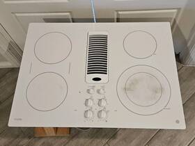 Pp9830tj1ww General Electric 30in G.e. Profile Downdraft White Tested With Signs Of Ware