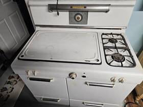 265407 Kenmore Antique Gas Stove Old Good Condition Probably 1960s Model