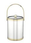 N-a Kraftware Polished Chrome And Brass Ice Bucket With 0021499753437