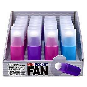 702773 Shawshank Ledz 24 Pack - Mini Pocket Fan Battery Operated Assorted Colors -702773