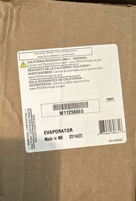 W11256565 Whirlpool Genuine Oem Refrigerator Evaporator