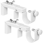 2 Pack Adjustable Curtain Rod Bracket Attachment For Outside Mounted Blinds,f.... Fixed Price $18.87.
