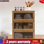 Storage Cabinet, Countertop Bamboo Organizer For Kitchen Living Room. Fixed Price $70.59.