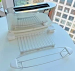 Alessi SG68 Toaster + Bread Warmer Rack Made In Italy Chrome White Works. Fixed Price $208.00.
