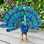 Vivid Peacock Garden Statue Lifesize Metal Bird Sculpture Outdoor Yard Art Decor. Fixed Price $69.98.