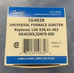 Supco Universal Furnace Igniter IG402K. Fixed Price $20.00.