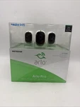 "complete Netgear Arlo Pro AVM4000C Security System - 3 Cameras, Home Base. Fixed Price $220.00.