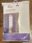 Mainstays Kids-set Of 2 Window Panels 50" X 84" Purple Butterflies. Fixed Price $9.99.