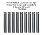 Deflecto A048C/9 Aluminum Semi-rigid Flexible Duct Crimped End, 4IN 8FT. Fixed Price $79.99.