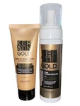 Lanosterin Keratin Gold Foam Thermo-protector And Fast Drying Cream Duo. Fixed Price $24.99.