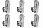 6 Bulk Lot: New 4 Inch Diameter Aluminum Offset Dryer Hose Connector, Deflecto. Fixed Price $54.00.
