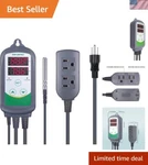 Versatile Temperature Control System For Greenhouse, Brewing & Reptile Care. Fixed Price $107.99.