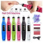 Nail File Art Electric Drill Acrylic Manicure Pedicure Portable Machine Kit. Fixed Price $8.90.