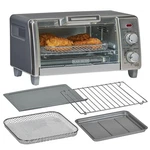 Black+decker Crisp 'n Bake Air Fry Medium Capacity, Stainless Steel. Fixed Price $88.44.