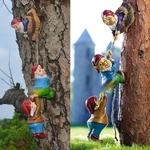 Garden Statue Set,gnome Climbing Tree And Stump Decor,vivid Fairy .... Fixed Price $22.68.