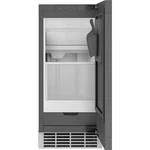 Ge 15" 50LB Built-in Freestanding Ice Maker Cubed Custom Panel Ready *dent*. Fixed Price $2499.95.