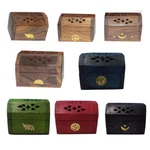 Wooden Incense Coffin Cone Burner Box Small Size - Various Designs. Fixed Price $9.95.