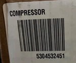 5304532451 Electrolux/frigidaire Oem Brand New Refrigerator Comressor. Fixed Price $125.00.