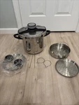 Viking 8 Qt 7.5L Pressure Cooker Stainless Steel Commercial Grade W/ Accessories. Fixed Price $119.99.