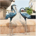 Elegant Garden Crane Statues Vivid Blue Finish. Fixed Price $140.79.