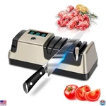 Electric Knife Sharpener 100% Diamond 3-SPEED Lcd For Blades, Scissors, Axe. Fixed Price $84.66.