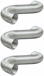 Set Three A038/16 Semi-rigid Aluminum 3" 8FT Deflecto Flexible Ducting. Fixed Price $30.00.