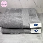 John Robshaw Gray Grey 2 Bath Towels Set 100% Cotton - Nwt. Fixed Price $44.99.