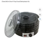 Chard Food Dehydrator, Adjustable Temp 4 Tray And Jerky Gun. Fixed Price $44.99.