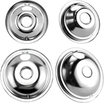 4 Pack GE68C Chrome 2 X 6INCH, 8INCH Burner Drip Pan Bowls By - Fit For. Fixed Price $30.99.