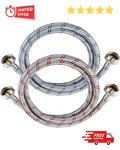 4 Ft Washing Machine Hoses, 2 Packs Premium Stainless Steel Washer Burst. Fixed Price $17.99.
