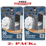 2 Pack - Heavy Duty Kitchen Compactor Trash Bags 18 Gallon 50 (total 100 Ct.). Fixed Price $35.85.