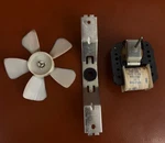 /hotpoint /kenmore Refrigerator Evaporator Fan Motor + Blade Front Bracket. Fixed Price $49.00.