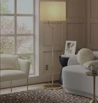 Modern Ring Floor Lamp Brass - Nickel Finish Threshold. Fixed Price $49.88.