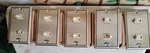 Qty 5 Vintage Nos Broan Heat/light/vent 2-TOGGLE Wall Switch Brushed Gold Cover. Fixed Price $50.00.