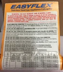 Mueller Easyflex 36" 1/2"ID Yellow Epoxy Coated Ss Gas Connector G012YE101036. Fixed Price $9.79.
