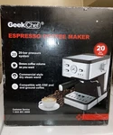Geek Chef Espresso Machine 20 Bar Coffee Maker Ese Pod Cappuccino Latte W/ Gauge. Fixed Price $88.88.