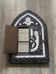 Handmade Moroccan Wall Decor Mirror With Doors Arabesque Design Hamsa Accent. Fixed Price $95.00.