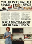 1980 General Electric Spacemaker Microwave Oven Vintage Print Ad. Fixed Price $9.87.