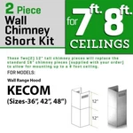 Zline Short Wall Chimney Kit For 7-8 Ft Ceiling Model Kecom (sk). Fixed Price $129.99.