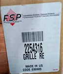 New Whirlpool Refrigerator Grill- 2254316 By Factory Specification Parts. Fixed Price $80.00.