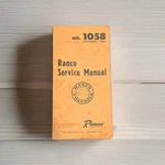 Ranco Service Manual 1960 No. 1058. Fixed Price $10.00.