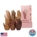 Silicone Practice Hand For Acrylic Gel Nails Mannequin Life Size W/ Inset Funct. Fixed Price $75.48.