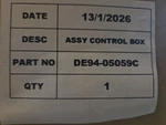 Samsung ME11A7710DS Microwave Control Box Assembly DE94-05059A. Fixed Price $75.00.